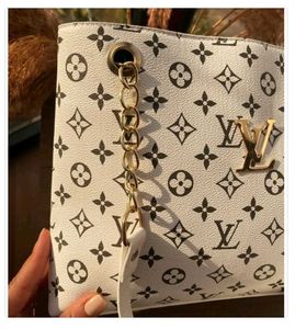 Louis Vuitton White Monogram Empreinte Tote Bag