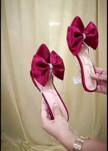 COMBO OF 2 BRAND NEW DESIGNER BOW HEELS &amp; FLATS