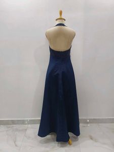 Elegant Navy Blue Evening Gown