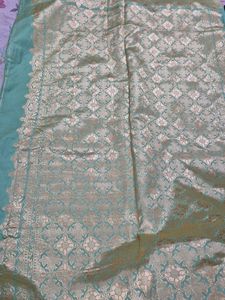 Green &amp; Gold Dress Material