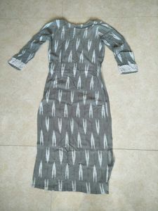 Stylish Grey Printed Kurta