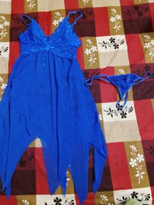 Babygirl Honeymoon Dress 👗 Blue Colour Net Fabric