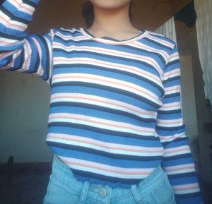 Striped Long Sleeve Top