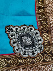 Pure Silk Saree With Unique Border Design Use Only One Time ...Fresh Piece