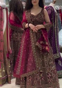 Elegant Maroon Color Georgette Sequence Lehenga
