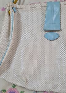 Cream Coloured Fancy Rexin Bag