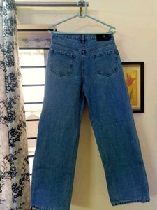 Women's Blue Wide-Leg Jeans