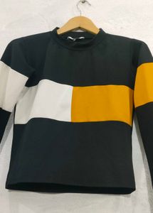 Color Block Long Sleeve Top
