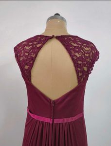 Maroon Lace Work Gown❤️🐬🎀