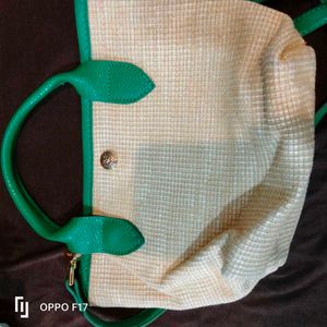 longchamp paris khaki handbag