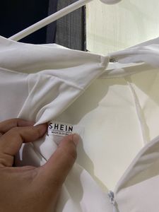 Shein White Flared Pants