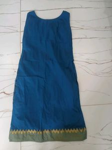 Blue &amp; Gold Embellished Kurta