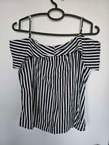 Striped Off Shoulder Top