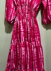 Pink Tie-Dye Maxi Dress