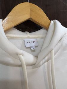 White Neoprene Hoodie