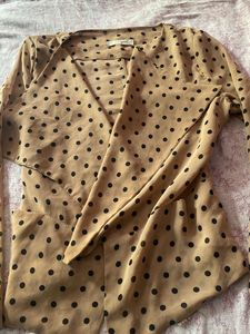 Beige Polca Dot Summer Blazer