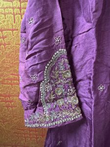 Purple hand work Kurta