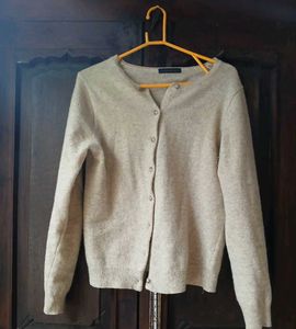 Khaki Cardigan Sweater