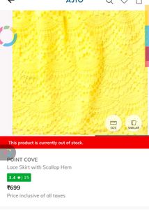 Yellow Lace Mini Skirt