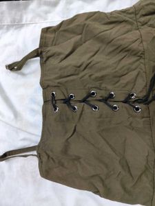 Olive Stripe Tank Top