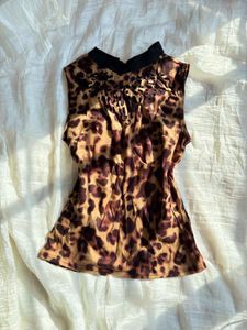 Leopard Print y2k Top