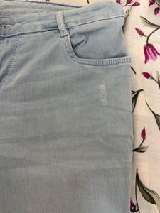 Light Wash Denim Shorts