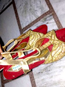 Red &amp; Gold Flats