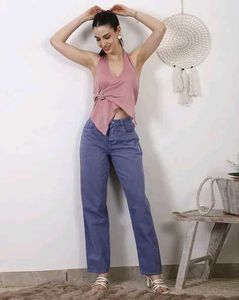 Halter Neck Handkerchief Hem Shimmer Wrap Top