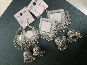 Silver Tone Fashion Earrings