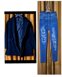 Combo Of 2, A Coat with Pockets n Leggin