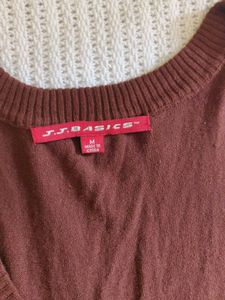 Brown Sleeveless Top