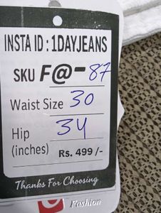 F@87 Size-30 Slim Jeans