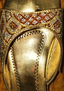 Embellished Golden Wedding Slipper For Women