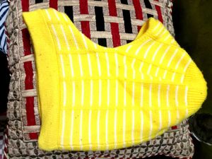 Yellow Striped Sweater Vest