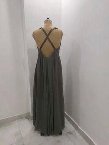 Elegant Gray Maxi Dress