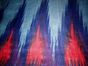 Blue Silk Saree With Attached Unsteched Blouse