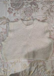 Cream Knit Vest