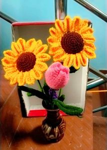 Crochet Flower Arrangement