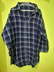 Blue Plaid Flannel Shirt