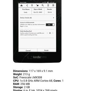 Amazon Kindle Paper White With Blacklight
