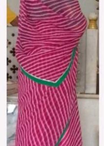 Floral print Leriya pink saree