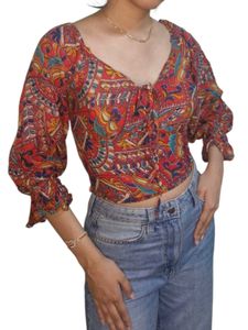 Boho Print Crop Top