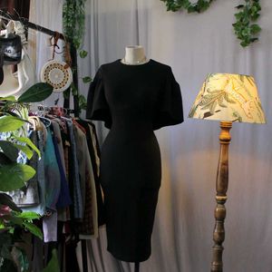 Black Bodycon Midi Dress