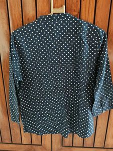 Polka Dot Blouse with Lace Detail