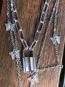 3 Layered Aesthetic Silver Chains