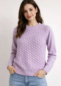 Lavender Knit Pullover Sweater