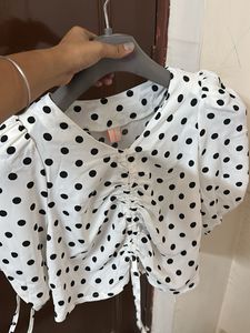 Polka Dot Crop Top