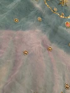 embroidered heavy work saree