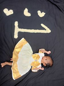 Kerala Kasavu Dress - Newborn