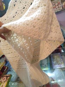 off white  woollen poncho...